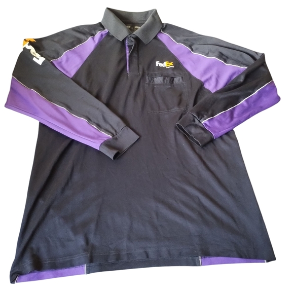 FedEx Freight Men’s Long Sleeve Polo Shirt - Delivery Driver Uniform XL - Picture 1 of 12